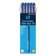 STRIDE Schneider Slider Stick Ballpoint Pen, 1.4mm, Blue/Silver, PK10 151203